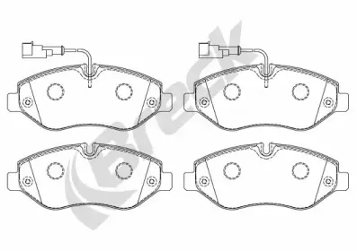 Комплект тормозных колодок, дисковый тормоз BRECK купить